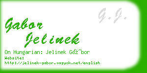 gabor jelinek business card